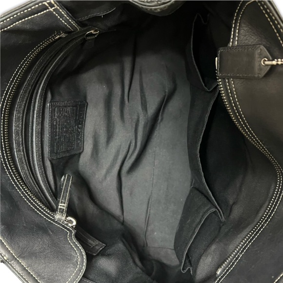 Coach Soho Business Tote Double Front Pocket Large Shoulder Satchel in Black - Picture 5 of 16
